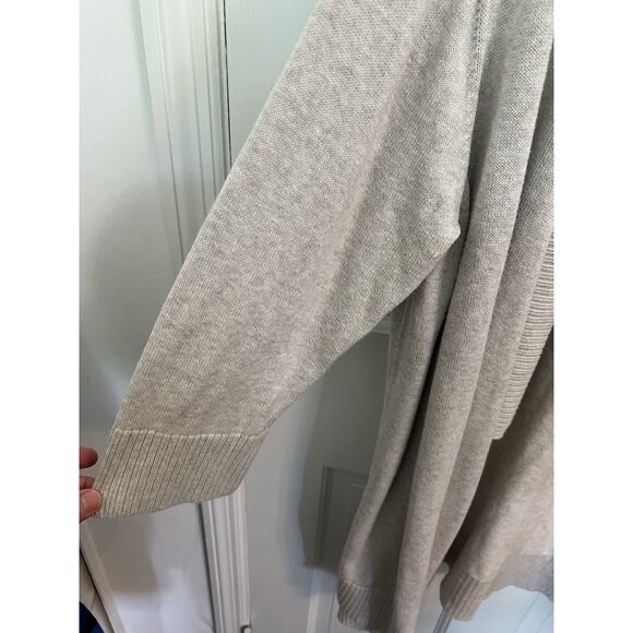 Eileen Fisher Woman 1X 100% Organic Cotton Open Knit Cardigan Oatmeal - Picture 7 of 11